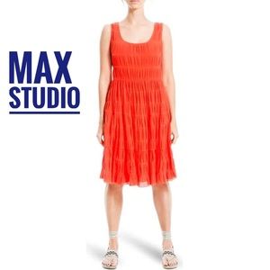 MAX STUDIO Textured Sleeveless A-Line Dress